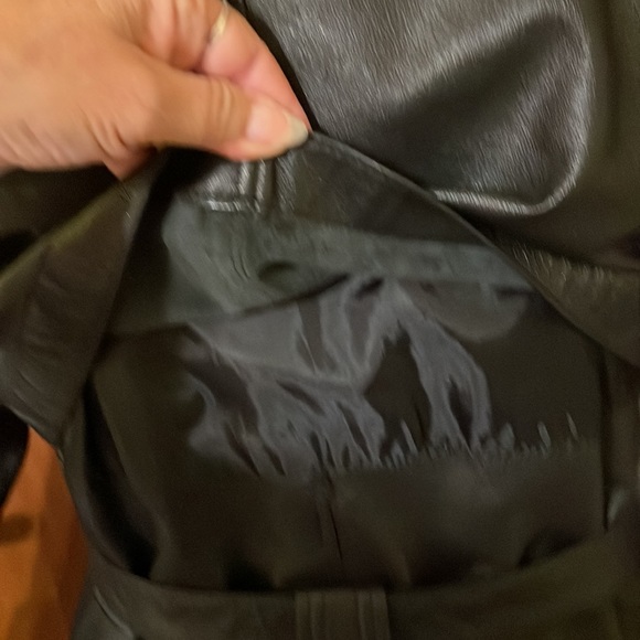 Worthington, women’s genuine leather coat with belt and pockets (Mlb) - Picture 9 of 16